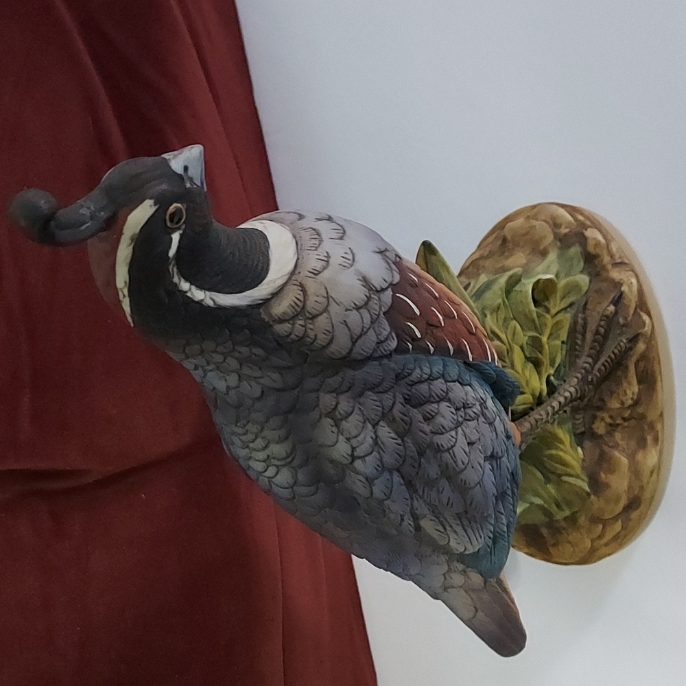 California Quail by Andrea Sadek Made In Japan. 9 1/8 in.Hx7 in.Lx3.5 in. W.